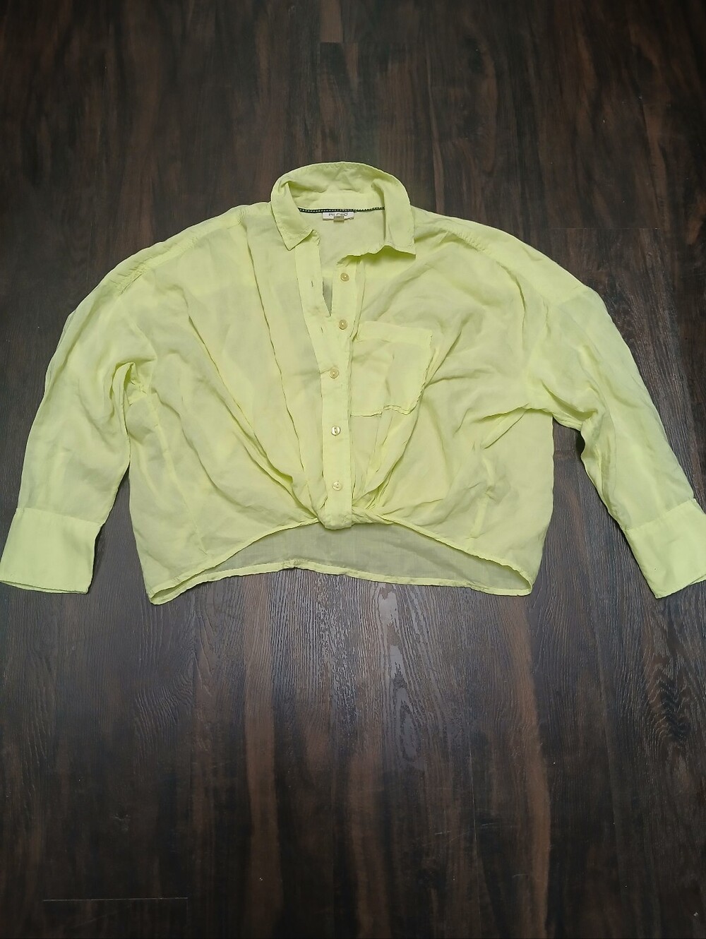 Pilcro Pale Yellow Button-Down Shirt - Picture 3 of 8